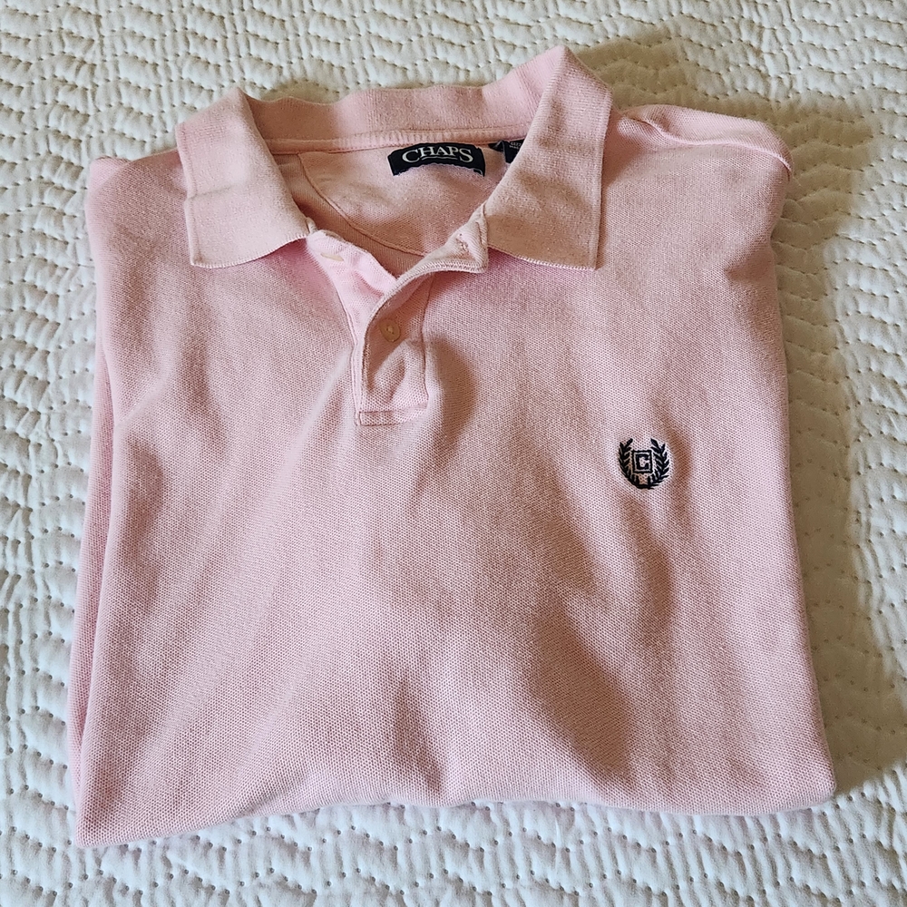Chaps Pink Polo Men's Size XXL